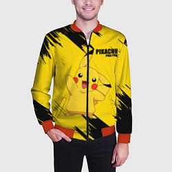 Бомбер мужской PIKACHU: PIKA PIKA, цвет: 3D-красный — фото 2