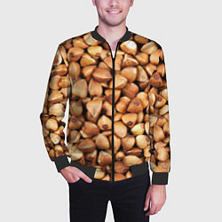 Бомбер мужской Гречка, цвет: 3D-черный — фото 2