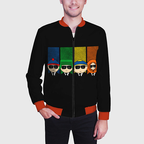 Мужской бомбер South Park / 3D-Красный – фото 3