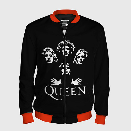Мужской бомбер QUEEN НА СПИНЕ / 3D-Красный – фото 1
