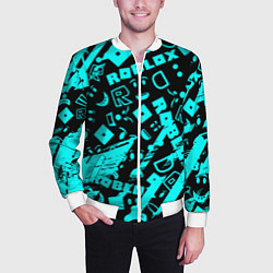 Бомбер мужской Roblox, цвет: 3D-белый — фото 2