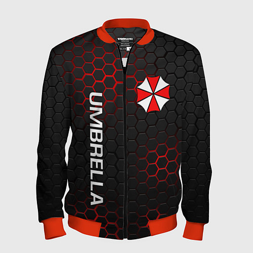 Мужской бомбер UMBRELLA CORP / 3D-Красный – фото 1