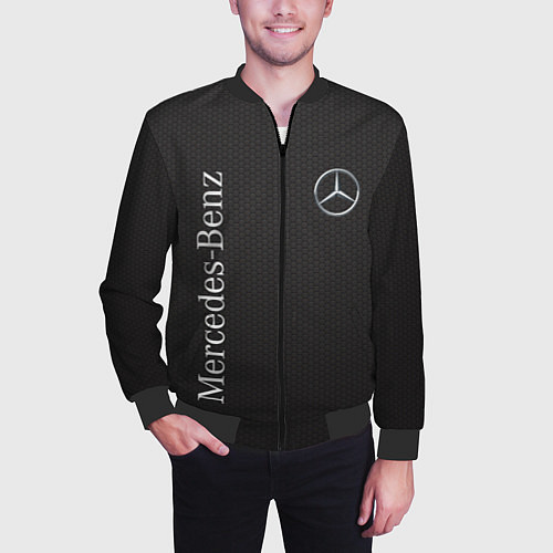 Мужской бомбер Mersedes / 3D-Черный – фото 3