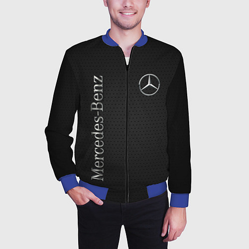 Мужской бомбер Mersedes / 3D-Синий – фото 3