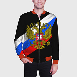Бомбер мужской РОССИЯ, цвет: 3D-красный — фото 2