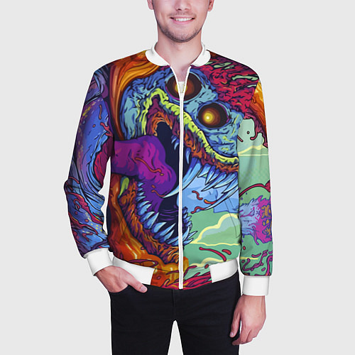 Мужской бомбер HYPERBEAST / 3D-Белый – фото 3