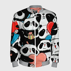 Бомбер мужской Панды, цвет: 3D-меланж