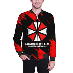 Бомбер мужской Umbrella Corporation, цвет: 3D-черный — фото 2