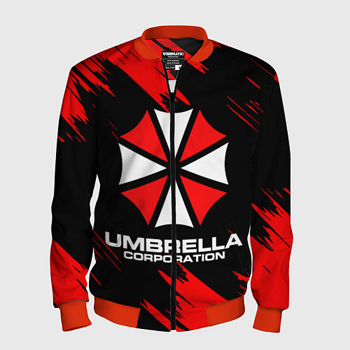 Мужской бомбер Umbrella Corporation / 3D-Красный – фото 1