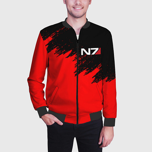 Мужской бомбер MASS EFFECT N7 / 3D-Черный – фото 3