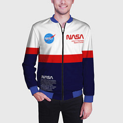 Бомбер мужской NASA, цвет: 3D-синий — фото 2