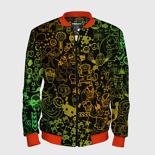 Мужской бомбер Игры / 3D-Красный – фото 1