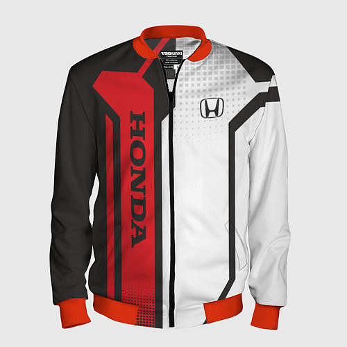 Мужской бомбер Honda Driver team / 3D-Красный – фото 1