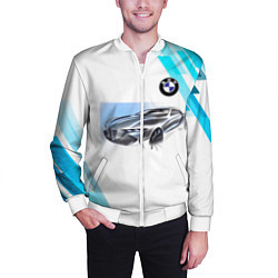 Бомбер мужской BMW, цвет: 3D-белый — фото 2