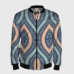 Бомбер мужской Восточный орнамент, цвет: 3D-черный