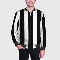 Бомбер мужской Полоска, цвет: 3D-черный — фото 2