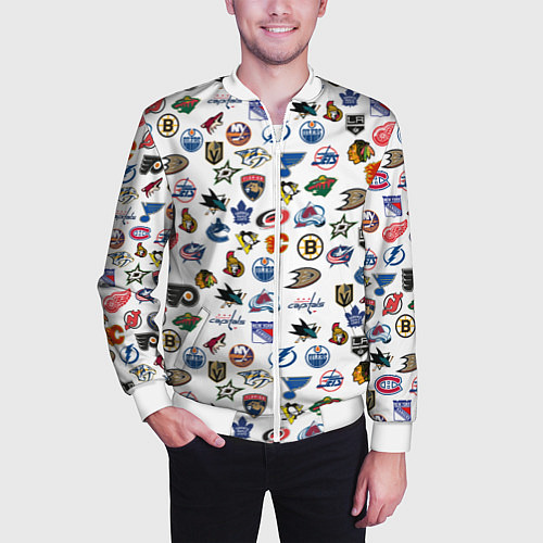 Мужской бомбер NHL PATTERN Z / 3D-Белый – фото 3