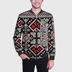 Бомбер мужской Лес мой храм, цвет: 3D-черный — фото 2