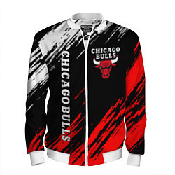 Бомбер мужской CHICAGO BULLS, цвет: 3D-белый