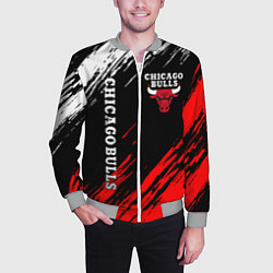 Бомбер мужской CHICAGO BULLS, цвет: 3D-меланж — фото 2