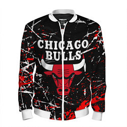 Бомбер мужской CHICAGO BULLS, цвет: 3D-белый