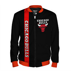 Бомбер мужской CHICAGO BULLS, цвет: 3D-красный