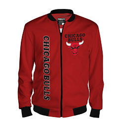 Бомбер мужской CHICAGO BULLS, цвет: 3D-черный