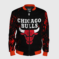 Бомбер мужской CHICAGO BULLS, цвет: 3D-красный