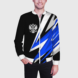 Бомбер мужской Россия, цвет: 3D-белый — фото 2