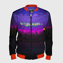 Бомбер мужской HOTLINE MIAMI2, цвет: 3D-красный