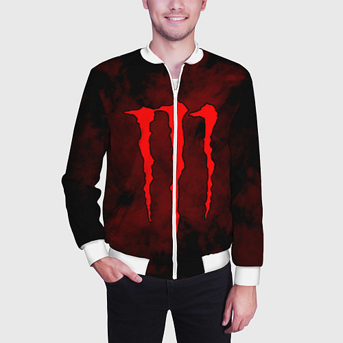 Мужской бомбер MONSTER ENERGY / 3D-Белый – фото 3