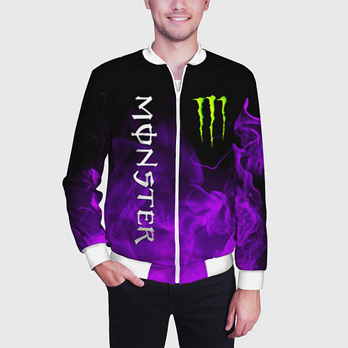 Мужской бомбер MONSTER ENERGY / 3D-Белый – фото 3