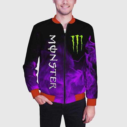 Мужской бомбер MONSTER ENERGY / 3D-Красный – фото 3