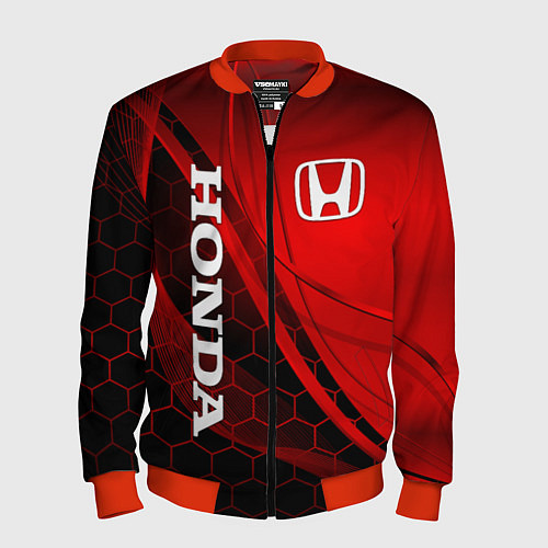 Мужской бомбер HONDA / 3D-Красный – фото 1