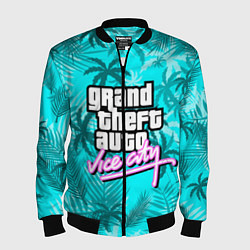 Бомбер мужской GTA VICE CITY, цвет: 3D-черный