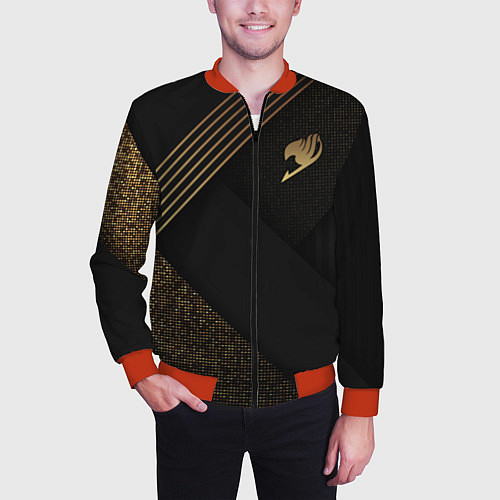 Мужской бомбер Fairy Tail / 3D-Красный – фото 3