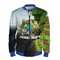 Бомбер мужской Minecraft, цвет: 3D-синий
