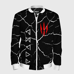 Бомбер мужской The Witcher, цвет: 3D-белый