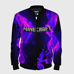 Бомбер мужской MINECRAFT, цвет: 3D-черный