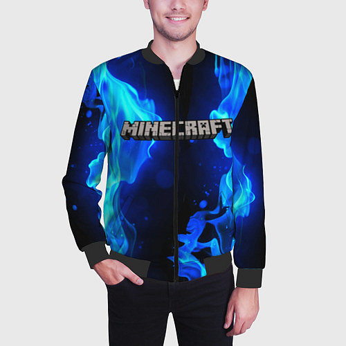 Мужской бомбер MINECRAFT / 3D-Черный – фото 3