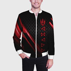 Бомбер мужской The Witcher, цвет: 3D-белый — фото 2