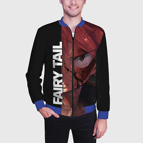 Мужской бомбер FAIRY TAIL ХВОСТ ФЕИ / 3D-Синий – фото 3