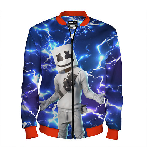 Мужской бомбер FORTNITE x MARSHMELLO / 3D-Красный – фото 1
