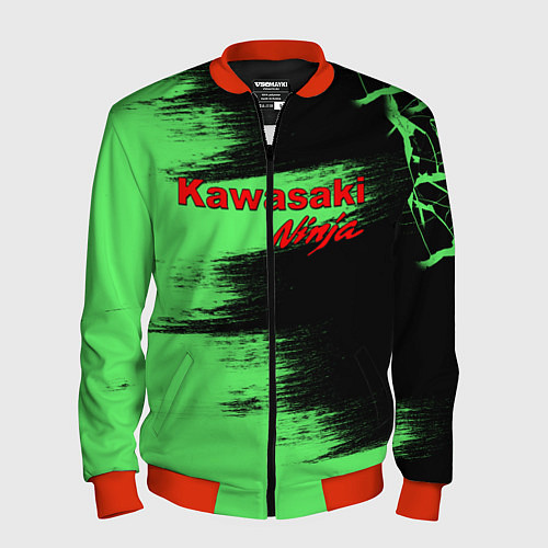 Мужской бомбер Kawasaki / 3D-Красный – фото 1