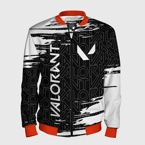 Мужской бомбер VALORANT ВАЛОРАНТ / 3D-Красный – фото 1