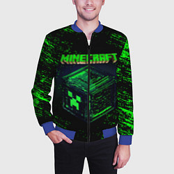 Бомбер мужской MINECRAFT, цвет: 3D-синий — фото 2
