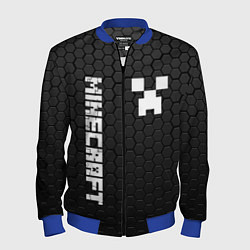 Бомбер мужской MINECRAFT МАЙНКРАФТ, цвет: 3D-синий