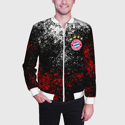 Мужской бомбер BAYERN MUNCHEN / 3D-Белый – фото 3