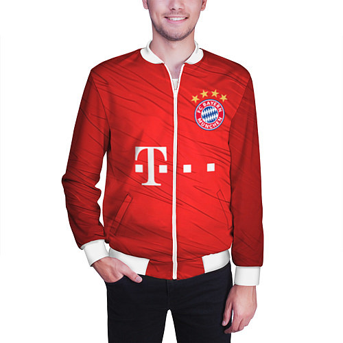 Мужской бомбер BAYERN MUNCHEN / 3D-Белый – фото 3