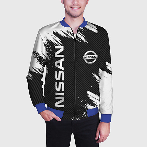 Мужской бомбер NISSAN / 3D-Синий – фото 3